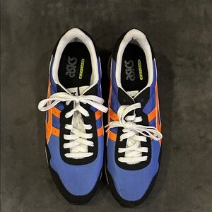 Asics Blue & Orange Lace-Up Sneakers